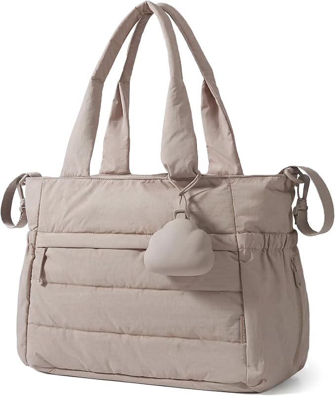 BAGSMART Diaper Bag Tote, Hospital Bag for Labor Delivery Travel Baby Tote | Lightweight Puffy Maternity Bag, Changing Pad & Pacifier Case, Large Capacity for Mom and Dad, Newborn Essentials by BAGSMART