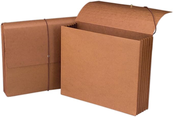 Smead Redrope Expanding File Wallet, Flap and Cord Closure, 5-1/4" Expansion, Letter Size, 10 per Box (71009) by SMEAD