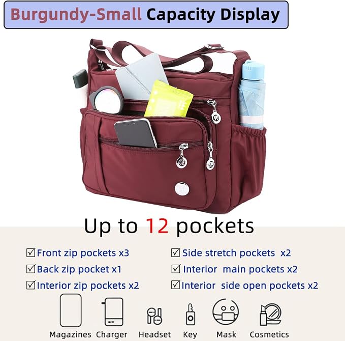 MINTEGRA Women Shoulder Handbag Roomy Multiple Pockets Bag Ladies Crossbody Purse Fashion Tote Top Handle Satchel - Image 5