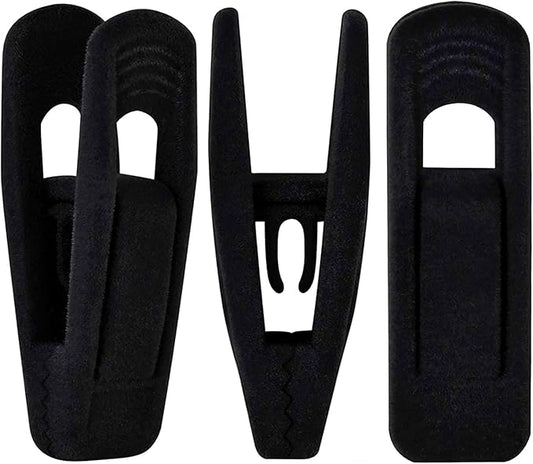 TOFIIGREM Black Velvet Hangers Clips 40 PCS, Pants Hangers Velvet Clips Easily Add to Velvet Hanger, Skirt Suit Pants Clothes Velvet Hangers, Baby Kids Hangers Clips by TOFIIGREM