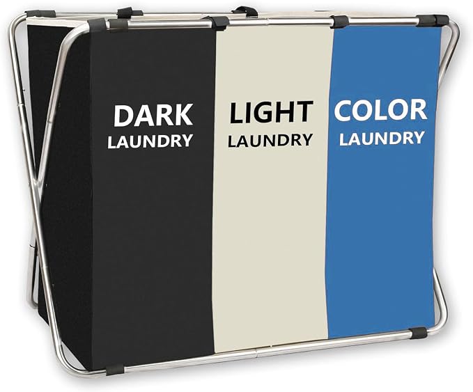 160L Large Laundry Basket, Freestanding Laundry Hamper, Collapsible Tall Clothes Hamper with Handles for Clothes Toys in the Dorm & Family Closet Storage Container and Organizer (3 Liner blue) by Unknown