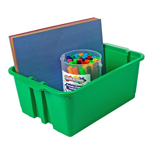 Really Good Stuff Classroom Stacking Bins, Set of 6 | 14" L x 10" W x 5.75" H - Image 6