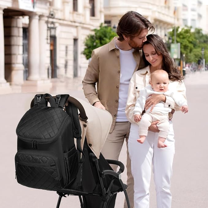LOVEVOOK Diaper Bag Backpack Large Capacity Baby Bag with Portable Changing Pad, Multifunction Baby Travel Backpack - Image 6