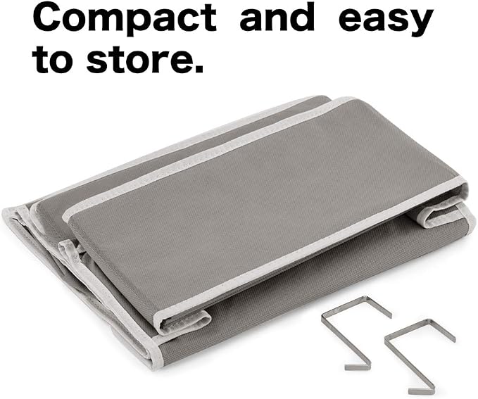 EZOWare Over The Door Organizer with 4 Pocket, Hanging Storage Organizer for Pantry Baby Nursery Bathroom Closet Dorm (Pack of 1, Gray) - Image 6