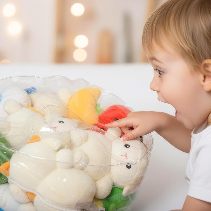 Clear Stuffed Animal Storage Bean Bag Chair Cover - Extra Large 150L, Waterproof & Easy-Clean Toy Organizer with Plastic Window,forNursery, Bedroom, Playroom (Cover Only, No Filler) (C1pcs) - Image 4