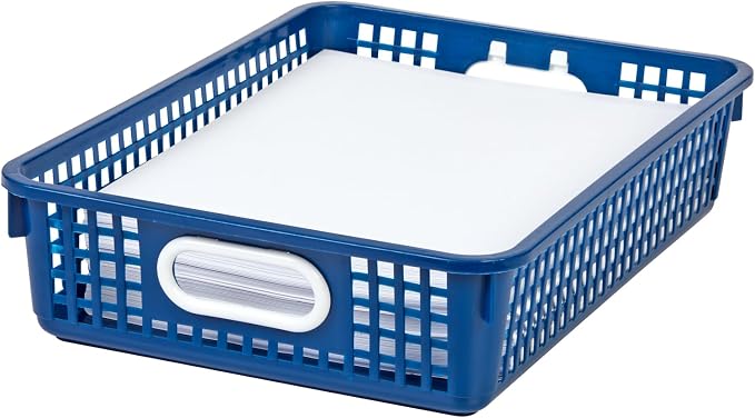 Really Good Stuff Small Desktop Paper Storage Baskets, 14" x 10" x 3.25" | 6-Pack, Navy, Versatile Storage Solution for Classroom, Home & Office, Storage, Multi-Purpose - Image 3