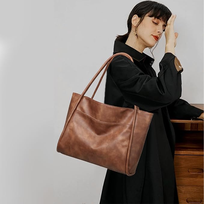 GAEKEAO Tote Bag for Women Vegan Leather Zipper Shoulder Bags Travel Purses | Large Capacity Purse Handbags, Inner Pocket with Key Clip, Fits 14" Laptop, for Casual Work Dating Commute Daily Weekender - Image 2
