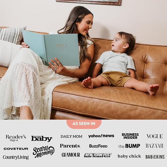 Lucy Darling Baby Memory Book – Celestial Skies | Luxury Baby First Year Book & Photo Album | Gender Neutral Keepsake Journal for Milestones, Memories & Photos | Thoughtful Pregnancy Gift - Image 5