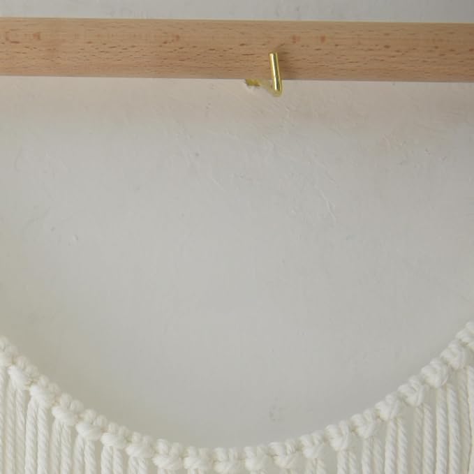 Macrame Wall Hanging Boho Yarn Art Tassel Beaded Handmade Decor 57"W*41"L | Fiber Wall Hanging, Large Wall Decor, Handmade Textile Art, Cotton Rope Craft, Beaded Tassel Accent, for Living Room Bedroom - Image 7