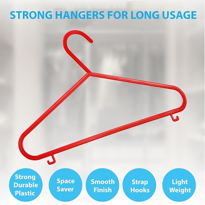 Plastic Kids Hangers for Clothes (Pack of 40) - Durable and Slim Baby Hangers – Space Saving Children's Hangers for Clothes - Infant Hangers & Kids Coat Hangers - Image 5
