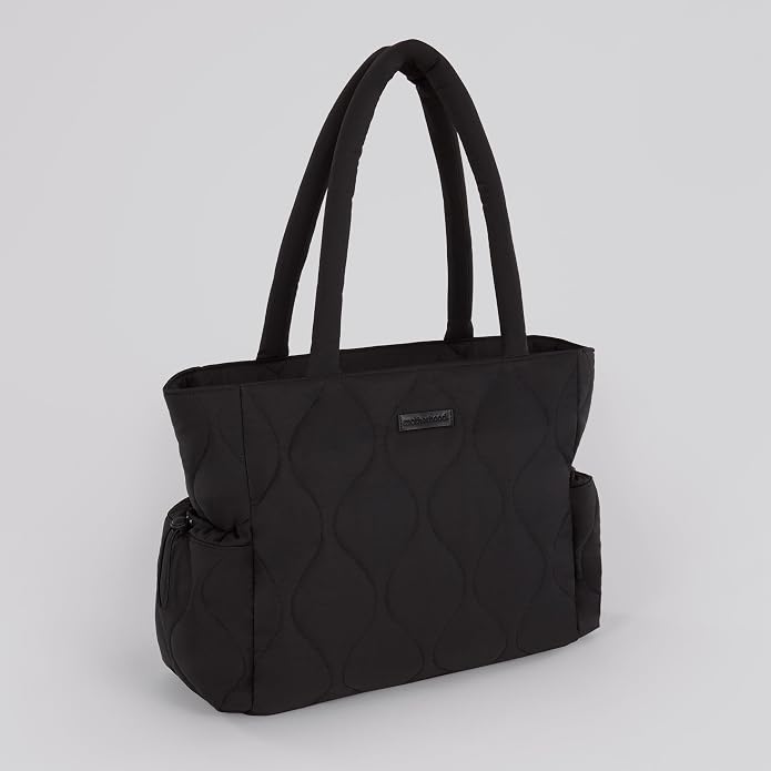 Motherhood Quilted Tote Diaper Bag with Insulated Pockets - Image 2