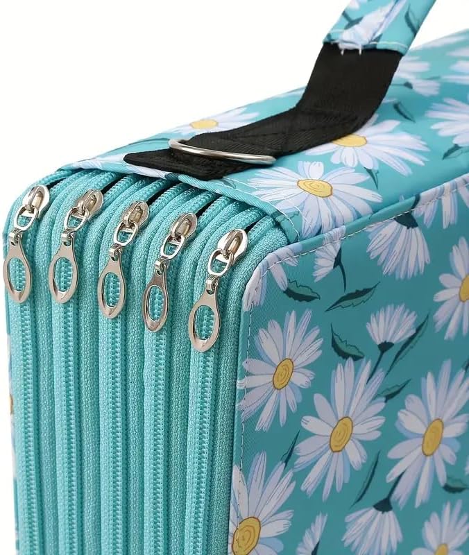 600-Slot Colored Pencil Case, 5-Layer Zipper with Shoulder strap and Handle | Organizer Bag for Pencil Storage Case for Artist Painter Office Sketch Travel Supplies - Image 4