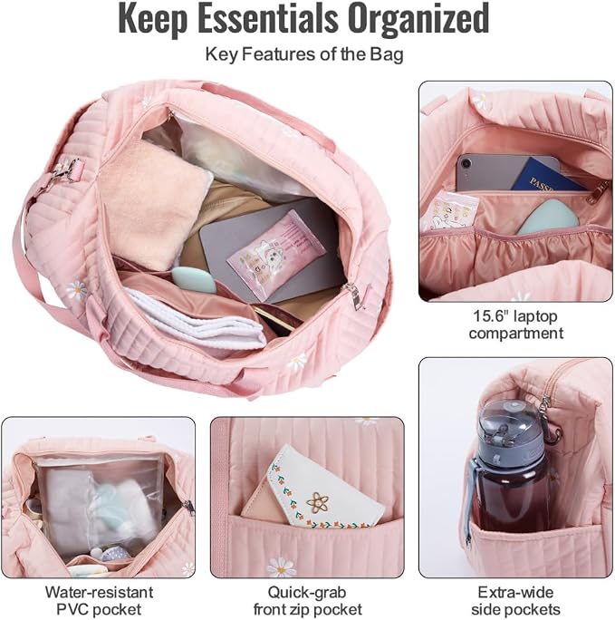 Women’s Travel Duffel Bag – Large Weekender & Overnight Travel Bag with Wet Pocket, Carry-On Friendly, Ideal as Hospital or Maternity Bag for Labor and Delivery - Image 6