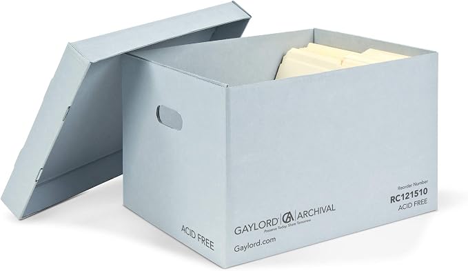 Blue Record Storage Carton 12W x 15L x 10" H (Single Box) by GaylordArchival