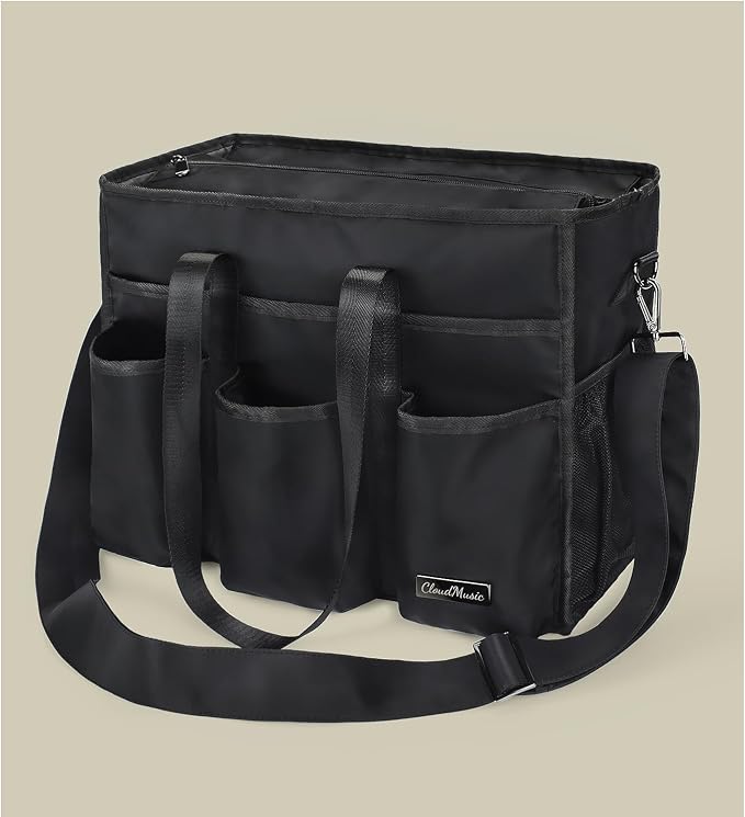 CLOUDMUSIC Large Tote Bag For Women Travel Nurse Teacher Work Waterpoof With Zipper Utility Everything Bags | Travel - Image 2