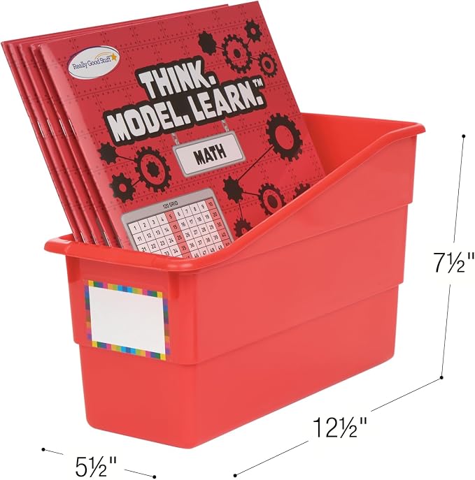 Really Good Stuff Durable Book & Binder Holders - 6 Pack - Red - Image 3