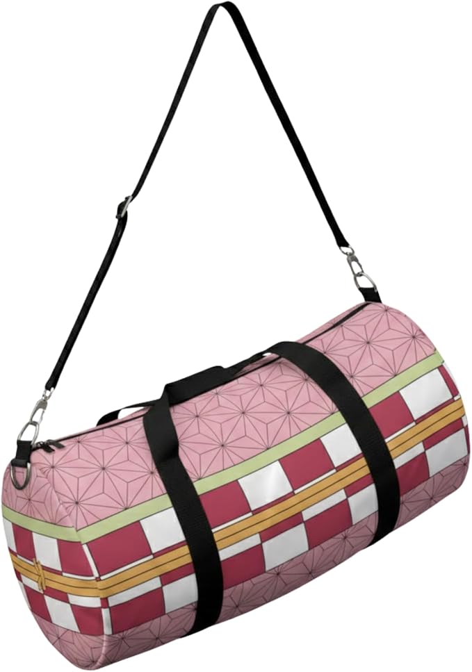 Anime Gym Bag for Women Men - Large Capacity Waterproof Workout Fitness Travel Sports Bags Fashion Street Camping Expandable Carry On Duffle Bag For Couple (Pink Nzka) PTY by CrownLimitedSupply