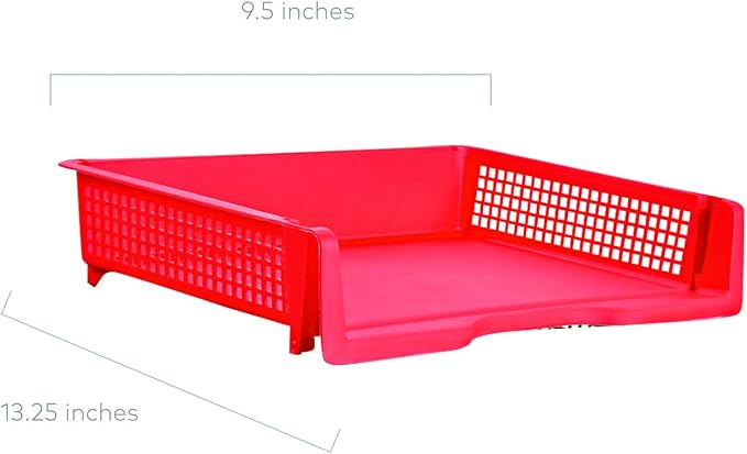 Fun Express Paper Organizer Stackable Plastic Trays 6 Pack | Colorful Desktop Organization System, Classroom & Office, Letter Size Paper Storage Bins, Teachers, Students & Home Use - Image 3