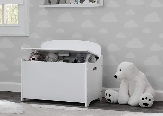 Delta Children MySize Deluxe Toy Box, Bianca White - Image 2