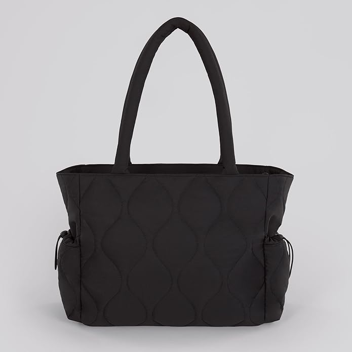 Motherhood Quilted Tote Diaper Bag with Insulated Pockets - Image 3