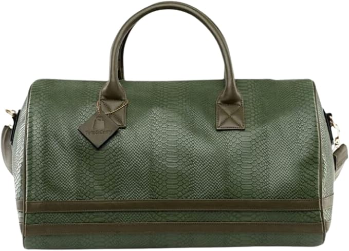 Tote&Carry Apollo 2 Duffle Bag for Travel Women & Men, TSA Approved Carry On Duffel Bag, Premium Vegan Leather w/Gold Hardware, Durable Weekender Luggage for Gym, Sports, Overnight & All-Purpose Use by ToteCarry