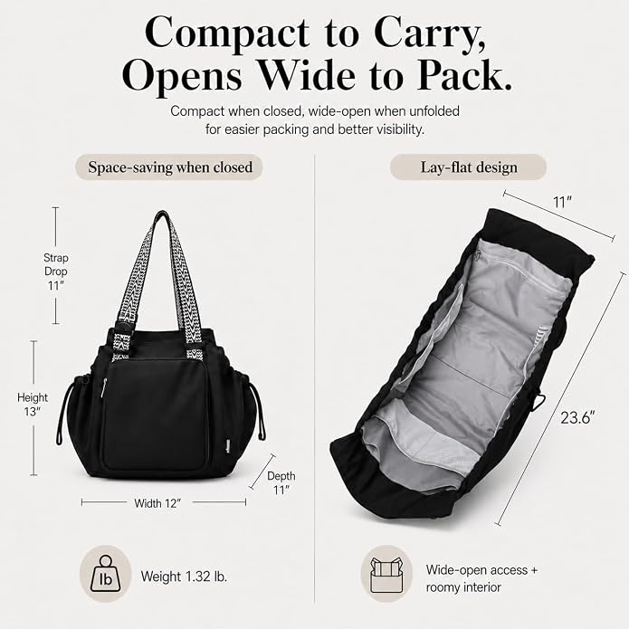 Everyday Bag Tote for Women, Spacious Diaper Bag with 16 Pockets, Durable Travel Bag, Sleek Work Shoulder Bag - Image 5
