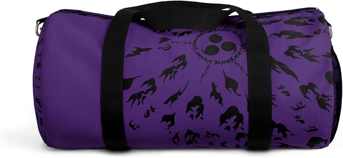 Anime Gym Bag for Women Men - Large Capacity Waterproof Workout Fitness Travel Sports Bags Fashion Street Camping Expandable Carry On Duffle Bag For Couple (Purple Cursed Mark) PTY - Image 6