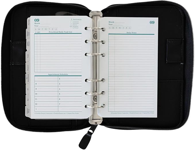 FranklinCovey - Planning System Ring-Bound Binder - Includes Undated Planner | Vinyl - Zipper Binder (Pocket, Black) - Image 3