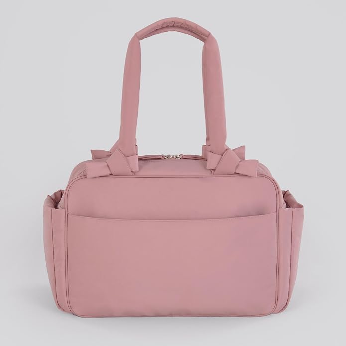Motherhood Quilted Tote Diaper Bag with Insulated Pockets - Image 3