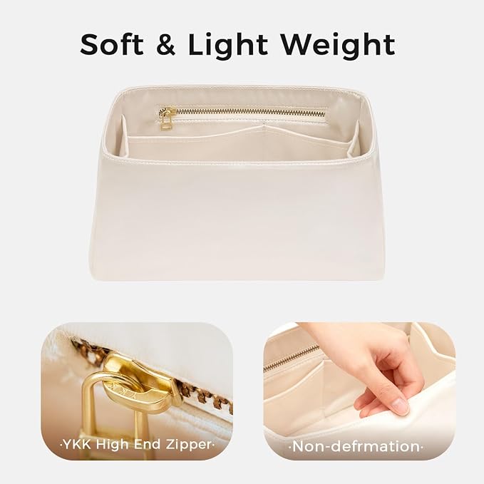 ZTUJO Silky Purse Organizer For Birkin, Luxury Purse Organizer Insert (Craie, BK25) - Image 2