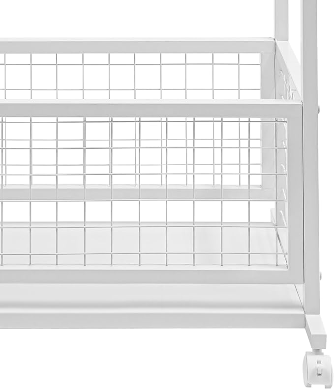 Floor Standing Ribbon Storage Organizer, 16-Layer Iron Rolling Ribbon Holder Organizer Rack with Bottom Basket, Wrapping Paper Holder, Slim Ribbon Storage Rack for Flower Shop,Craft Room H: 60inch - Image 6