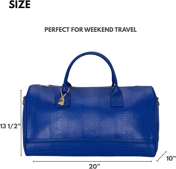 Tote&Carry Apollo 2 Duffle Bag for Travel Women & Men, TSA Approved Carry On Duffel Bag, Premium Vegan Leather w/Gold Hardware, Durable Weekender Luggage for Gym, Sports, Overnight & All-Purpose Use - Image 2