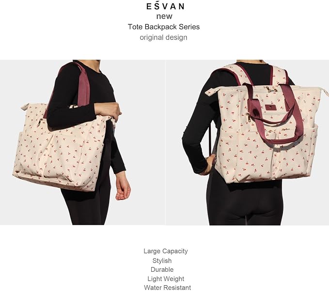 Diaper Tote Bag Totepack Backpack 2 in 1 for Women Multifunctional Large Capacity with Insulated Pockets Travel | Multifunctional - Image 5