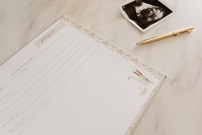 Lucy Darling Pregnancy Journal & Memory Book Moss Green, Mom & Baby Diary, Pregnancy Must Haves for Expecting First Time & Experienced Moms, Maternity Milestone Gifts, Premium Baby Book Keepsake - Image 4