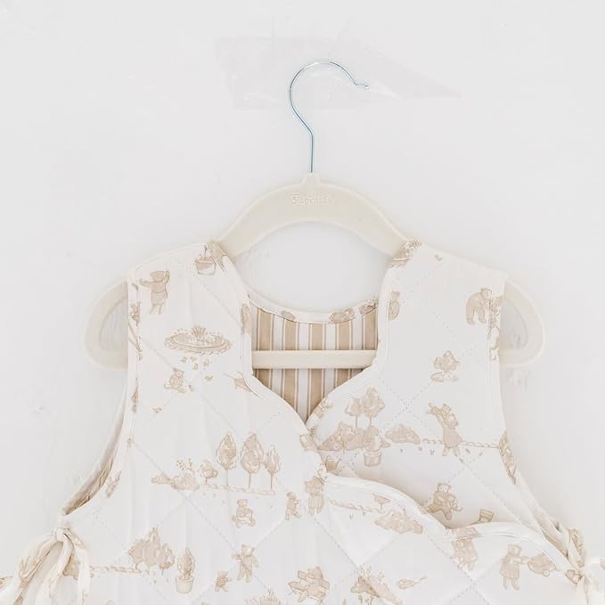 3 Sprouts Velvet Baby Hangers, Non Slip Slim, Cream, 30 Pack | Non-slip velvet, Notched shoulders, 360-degree swivel hook, 11.75 x 8 in, Infant and toddler clothes, Soft colors for nursery - Image 7