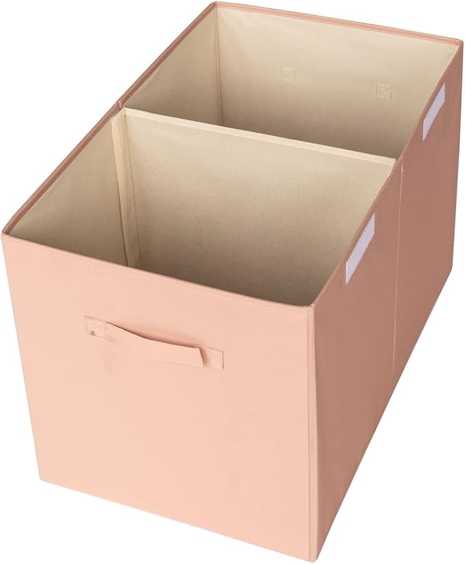 3 Sprouts Recycled Fabric Toy Chest, Extra Large, With Lid, Solid Clay | Recycled fabric, Extra large storage box, Lid included, Collapsible, Sturdy toy bins, Kids bedroom or playroom, Lightweight - Image 2