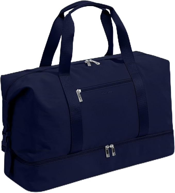Oeihuivt Weekender Bags for Women - 21 Inch Large Travel Duffel Bag Set with Shoe Compartment, Heavy-Duty nylon Carry On Overnight Tote Blue by Oeihuivtweekenderbag