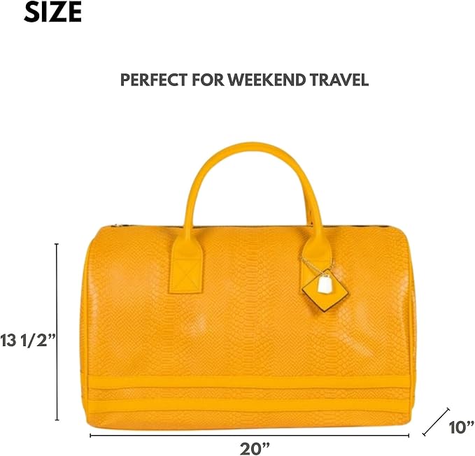 Tote&Carry Apollo 2 Duffle Bag for Travel Women & Men, TSA Approved Carry On Duffel Bag, Premium Vegan Leather w/Gold Hardware, Durable Weekender Luggage for Gym, Sports, Overnight & All-Purpose Use - Image 3