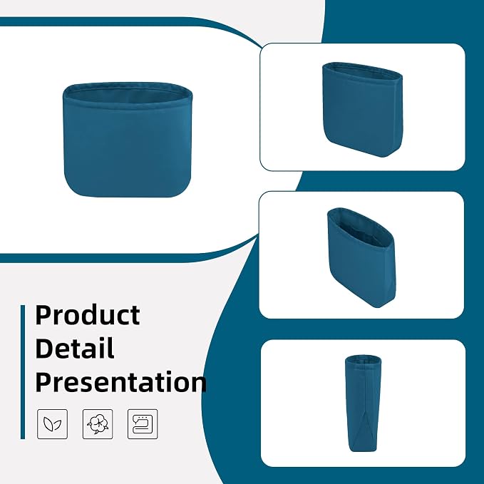 DGAZ Silk Purse Organizer Insert for Evelyne Bag(Blue Jean,TPM) | Soft and Lightweight,Perfect Fit,Multi-pocket Storage,Bag Protector,Luxury Bag Care,Handmade,for Smooth Bag Organizer - Image 7