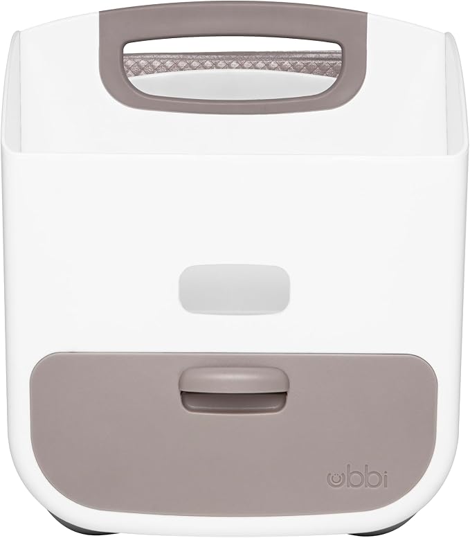 Ubbi Portable Diaper Caddy & Changing Mat, Taupe | Baby & Toddler Nursery Changing Station, Diaper Storage, Caddy Organizer, Stores Baby Diapers, Wipes & Changing Essentials - Image 3