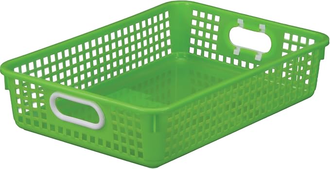 Really Good Stuff Small Desktop Paper Storage Baskets, 14" x 10" x 3.25" | 6-Pack, Neon Group Colors, Mesh Baskets for Classroom or Home, Secure Papers Crease-Free - Image 7