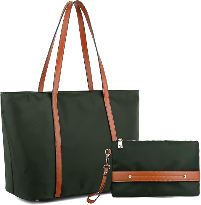 YALUXE Women's Nylon Tote Bags Large Capacity Shoulder Bags Work Handbags Purses Travel Beach Bags | Nylon by YALUXE