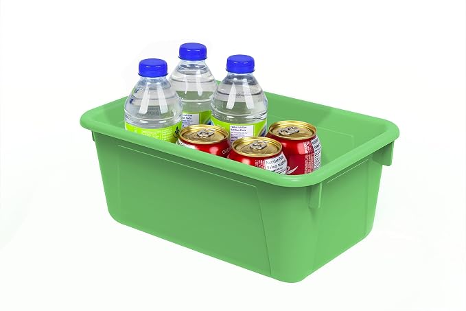 Storex Small Cubby Bins – Plastic Storage Containers for Classroom, 12.2 x 7.8 x 5.1 inches, Class Green, 5-Pack (62417A05C) - Image 7