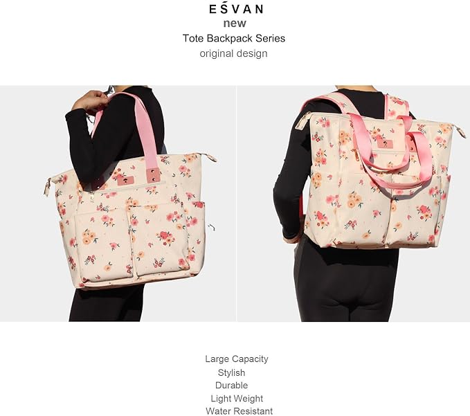 Diaper Tote Bag Totepack Backpack 2 in 1 for Women Multifunctional Large Capacity with Insulated Pockets Travel | Multifunctional - Image 5