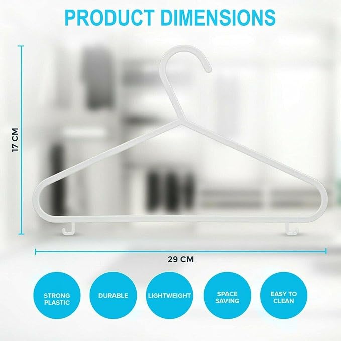 MYJ Plastic Kids Hangers for Clothes (Pack of 40) - Durable and Slim Baby Hangers - Space Saving Children's Hangers for Clothes - Infant Hangers & Kids Coat Hangers - Image 2