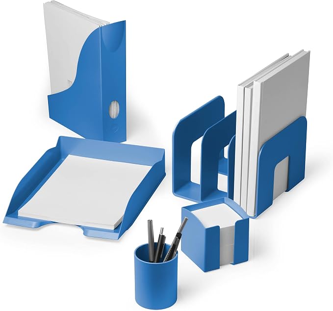 Durable ECO (Pack of 6) Magazine File Holders | Recycled Plastic and Blue Angel Certified | Document Holder Storage Organiser Rack | Blue,105/210 x 297 mm - Image 2