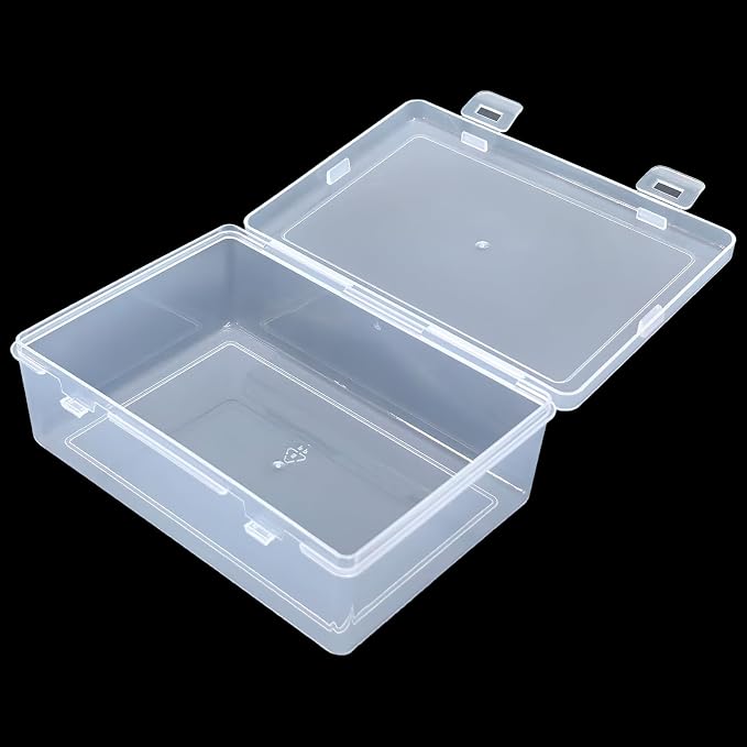 Rectangular Clear Plastic Storage Containers, 5x3.46x1.69in | 10 Pack, Hinged Lid, For Beads and Small Craft Items - Image 7