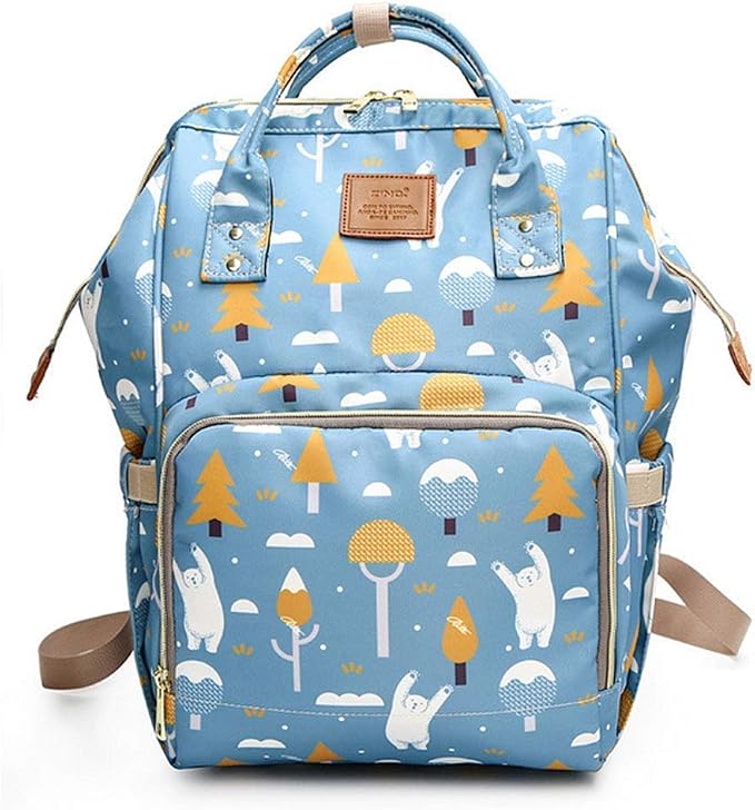 Large Capacity Baby Diaper Bag Backpack Waterproof Travel Nappy Diaper Bags Cute for Girls Boys (Polar bear) by Naxdawon