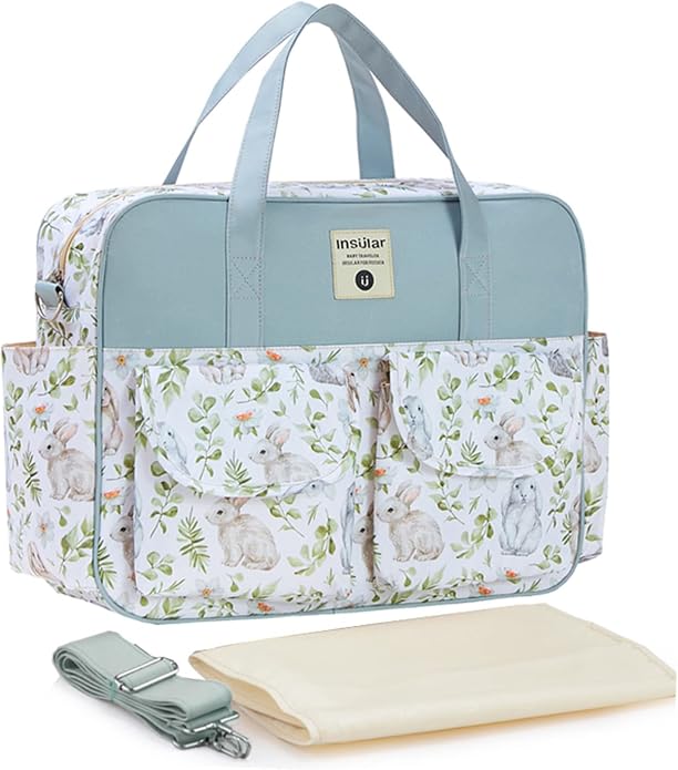 Kamay's Mummy Shoulder Bag Diaper Bag Chic Nappy Changing Bag Tote/Messenger Style Large with Changing Mat, Adjustable Straps by Kamay%27s