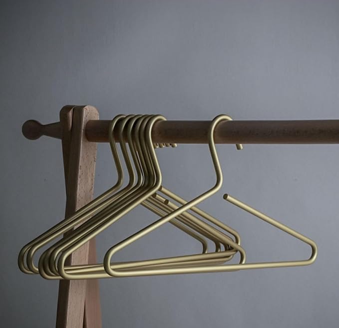Premium Matte Gold Aluminum Coat Hangers 10 Piece Set, 16.5” Extra Smooth & Durable Metal Shirt Dress Hanger,Aluminum Alloy Hanger,Clothing Support,Clothing Hang - Image 5